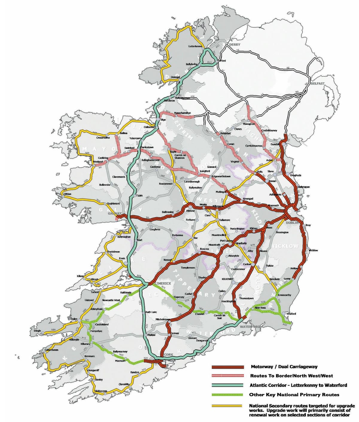 aa planificador de rutas irlanda mapa