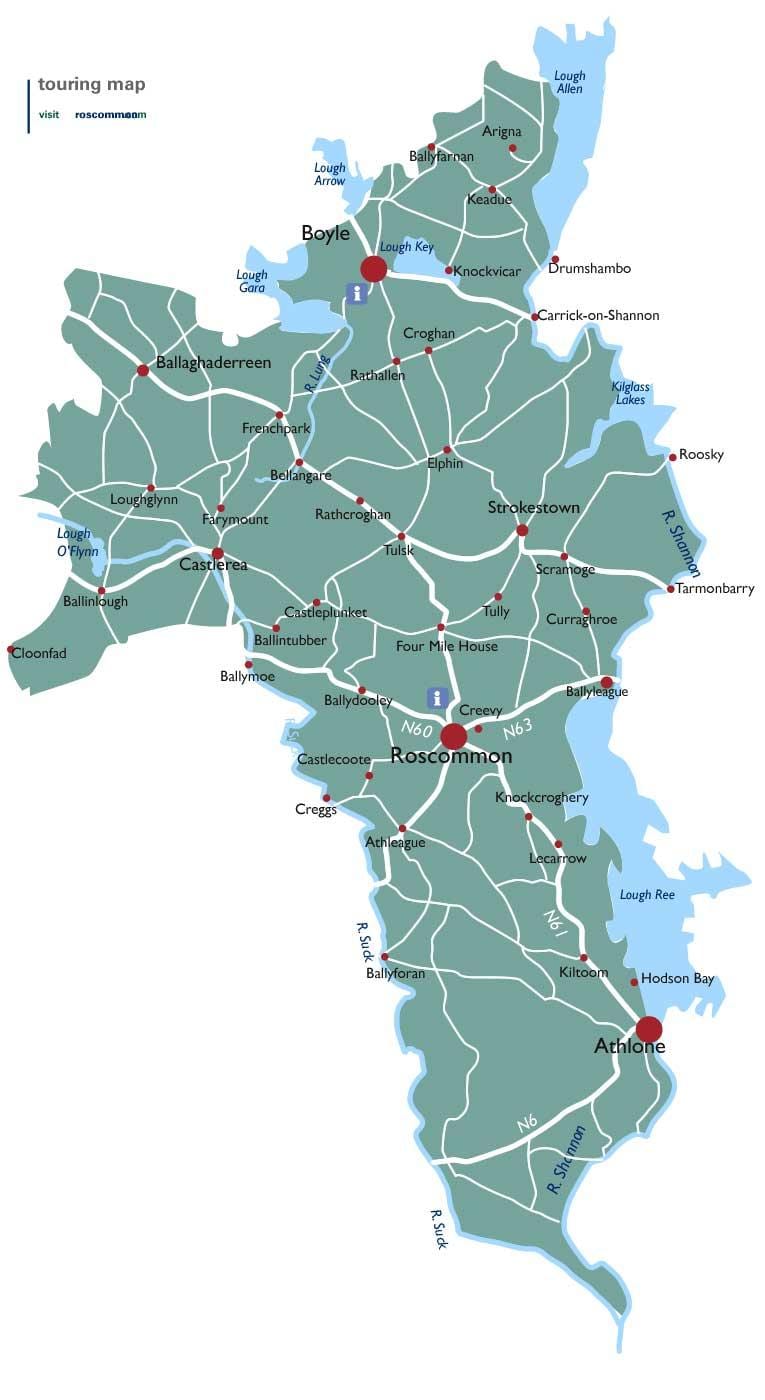 mapa do concello roscommon irlanda