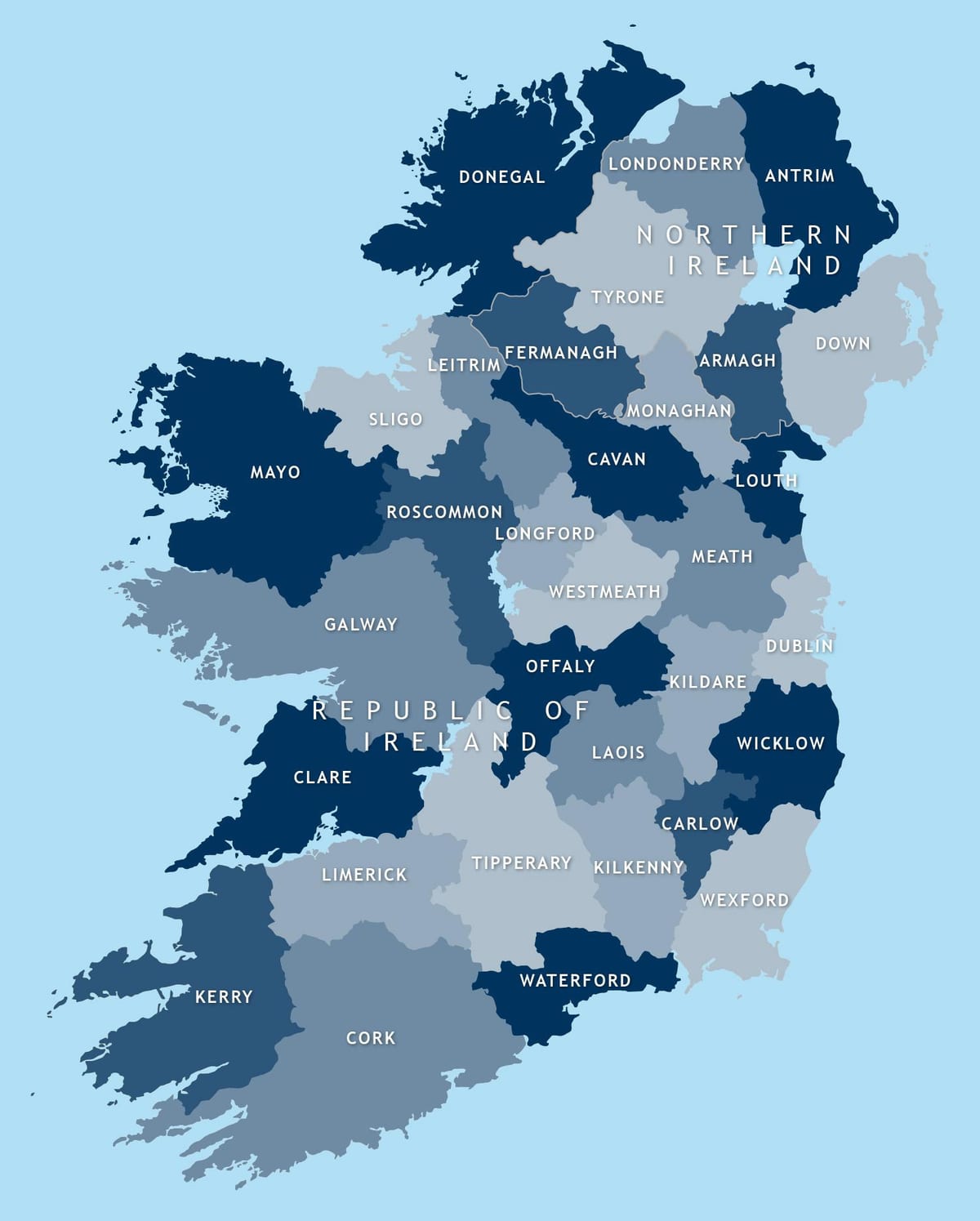 mapa de editable mapa de irlanda