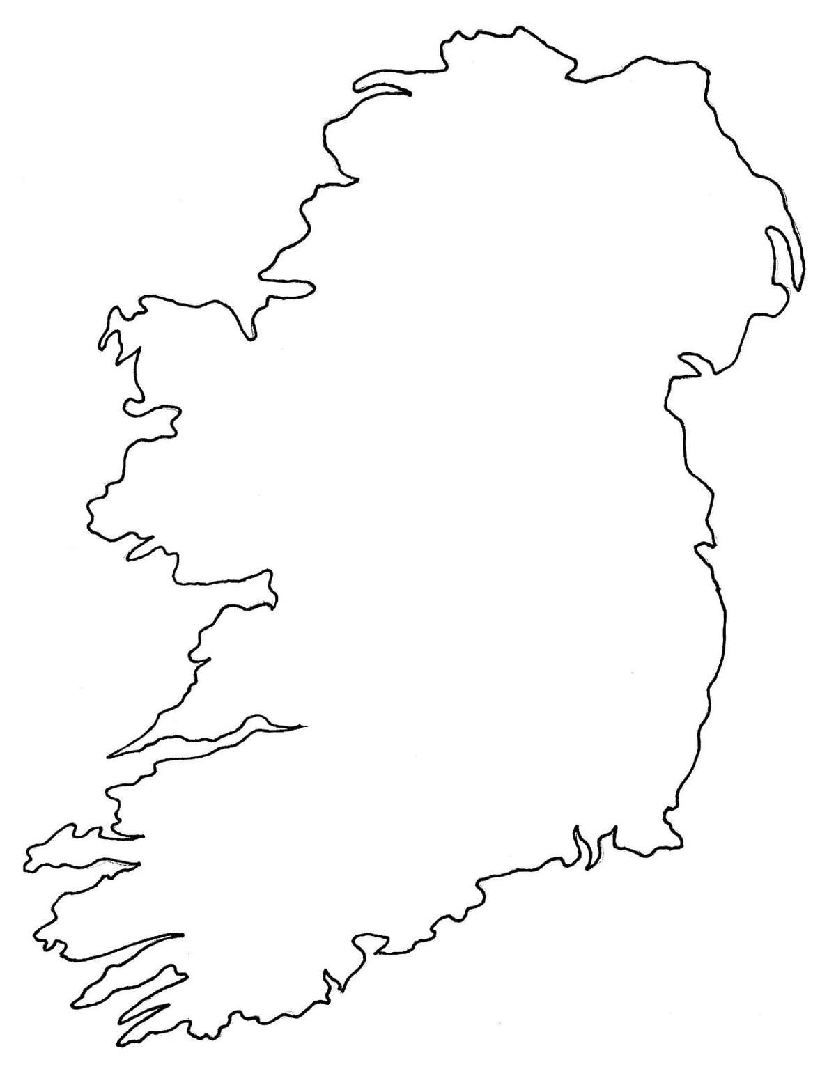 baleiro mapa de irlanda