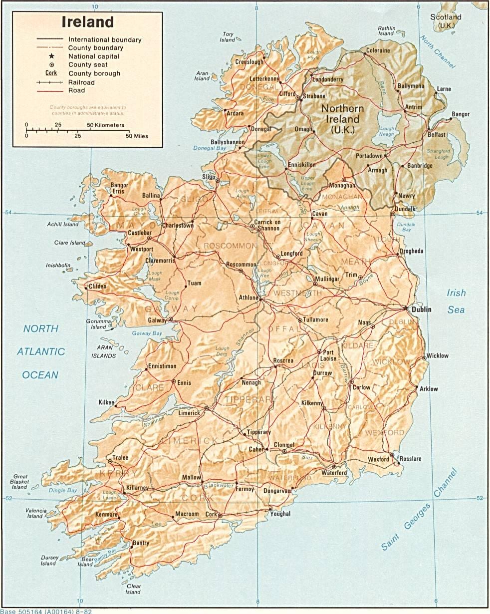 mapa da gran mapa de irlanda para venda