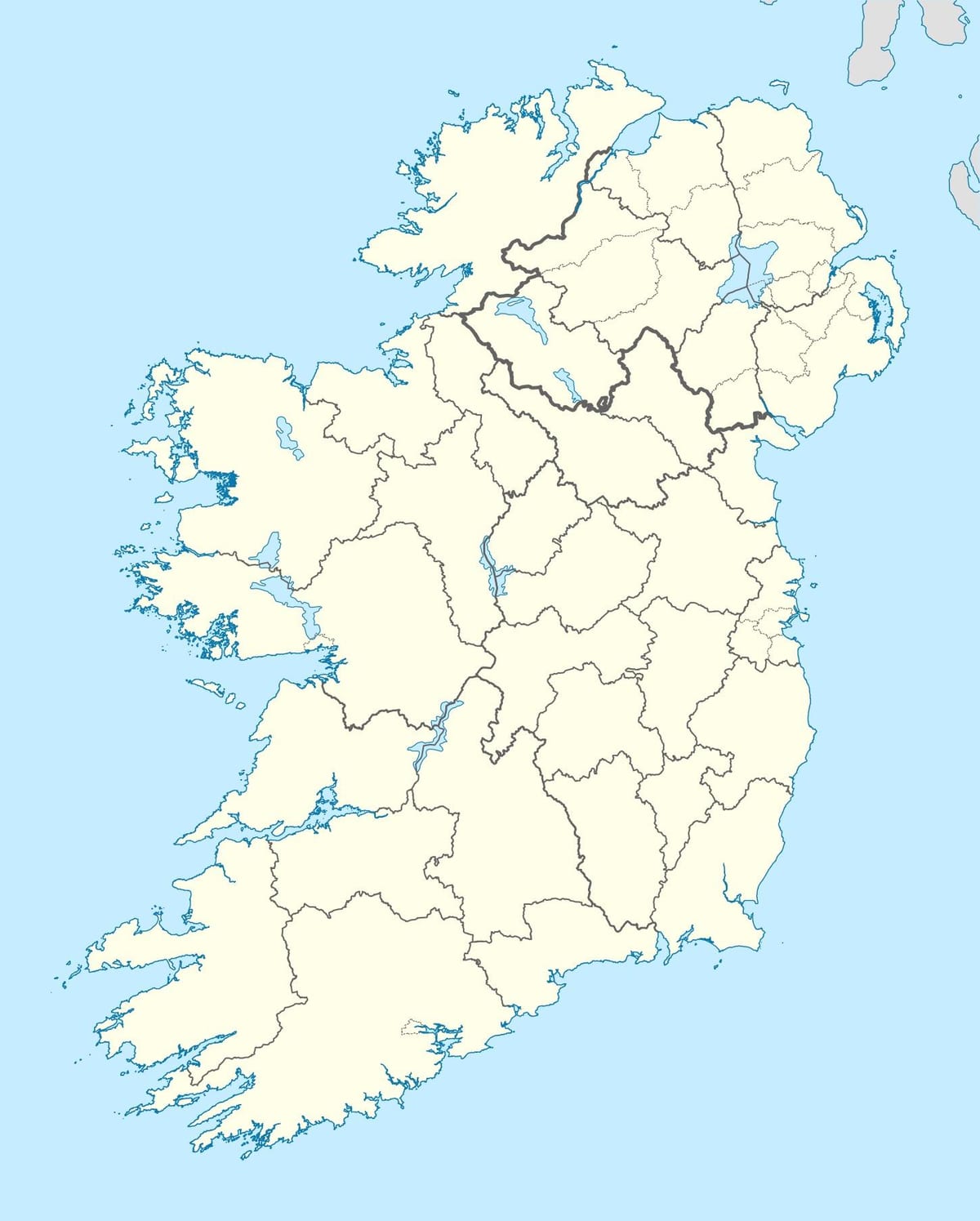 mapa das illas de irlanda