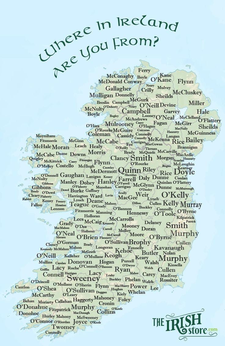 irlanda nome mapa