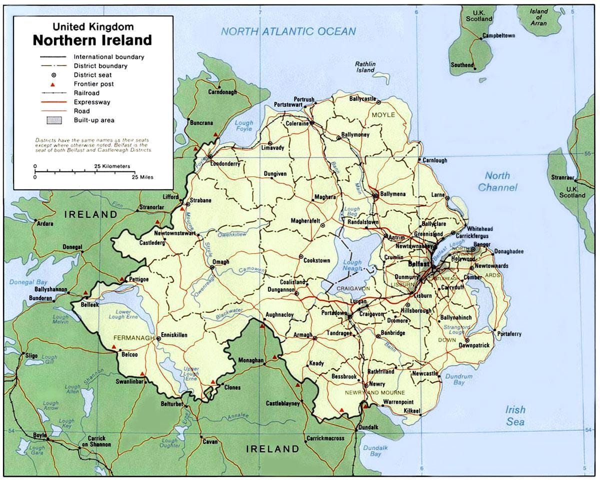 mapa de irlanda n
