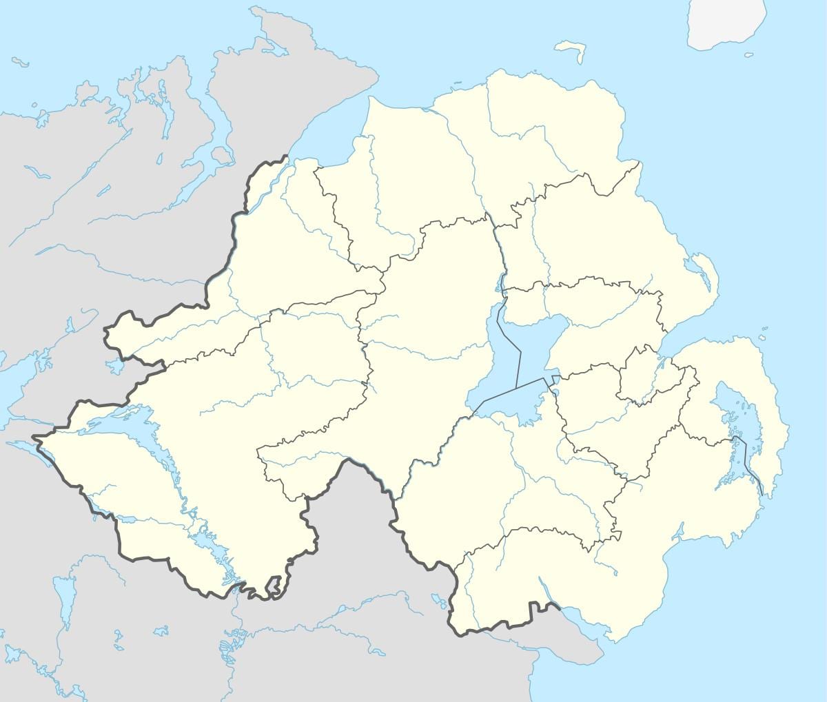 mapa de irlanda do norte praias 
