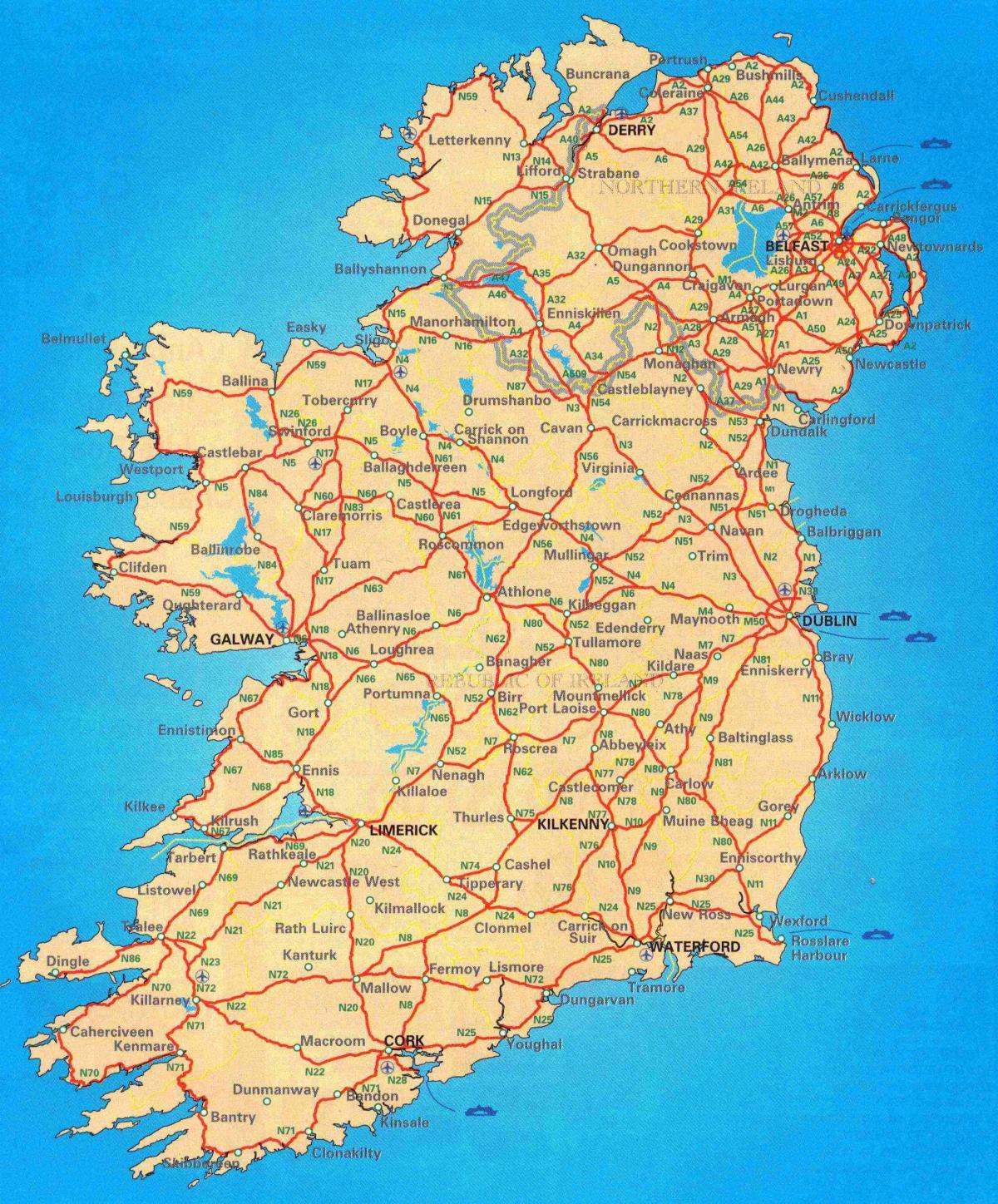 libre mapa do camiño de irlanda