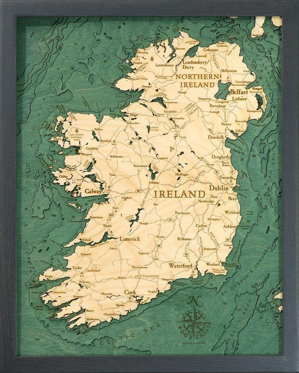 mapa de irlanda mapa arte