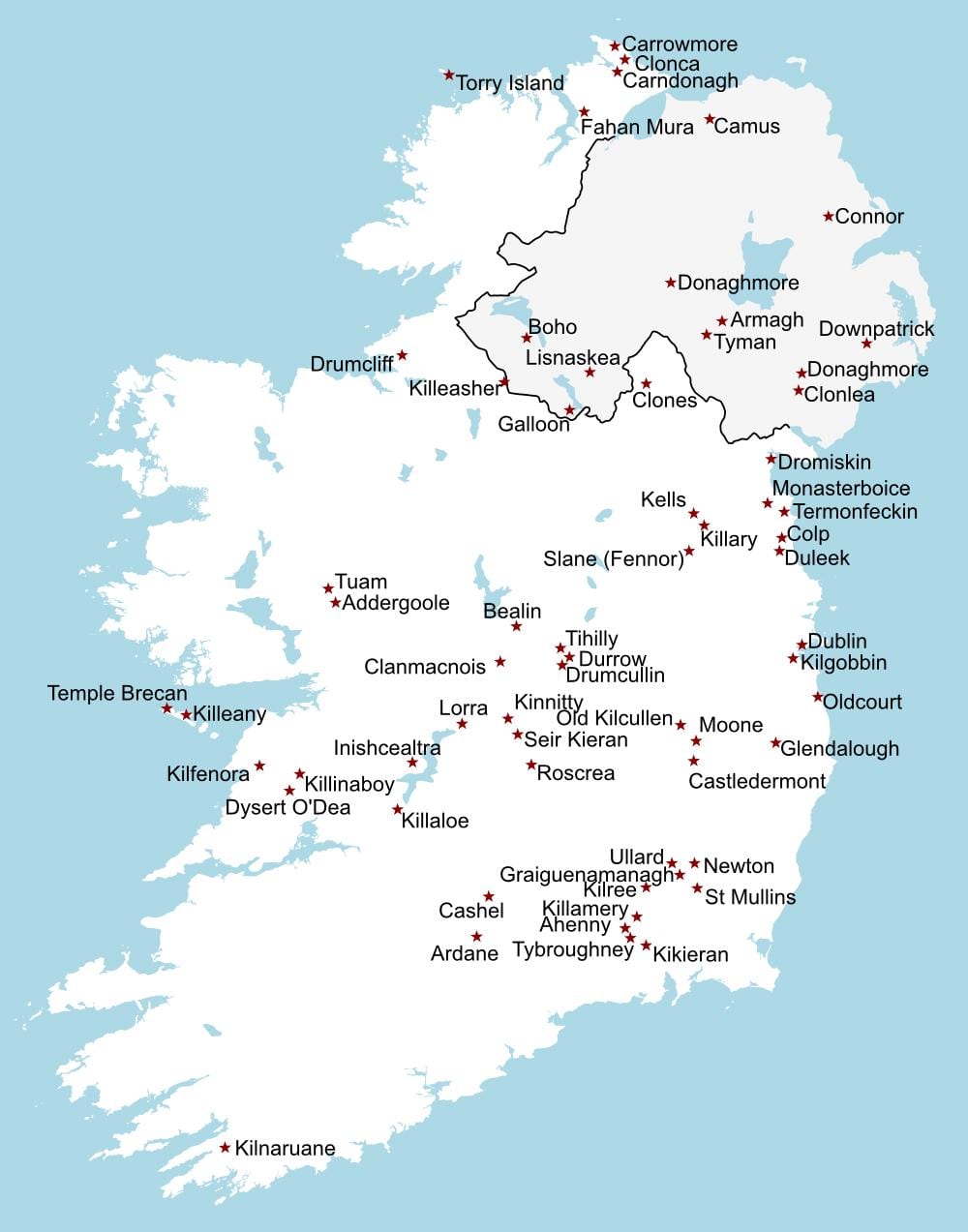 irlanda turismo mapa