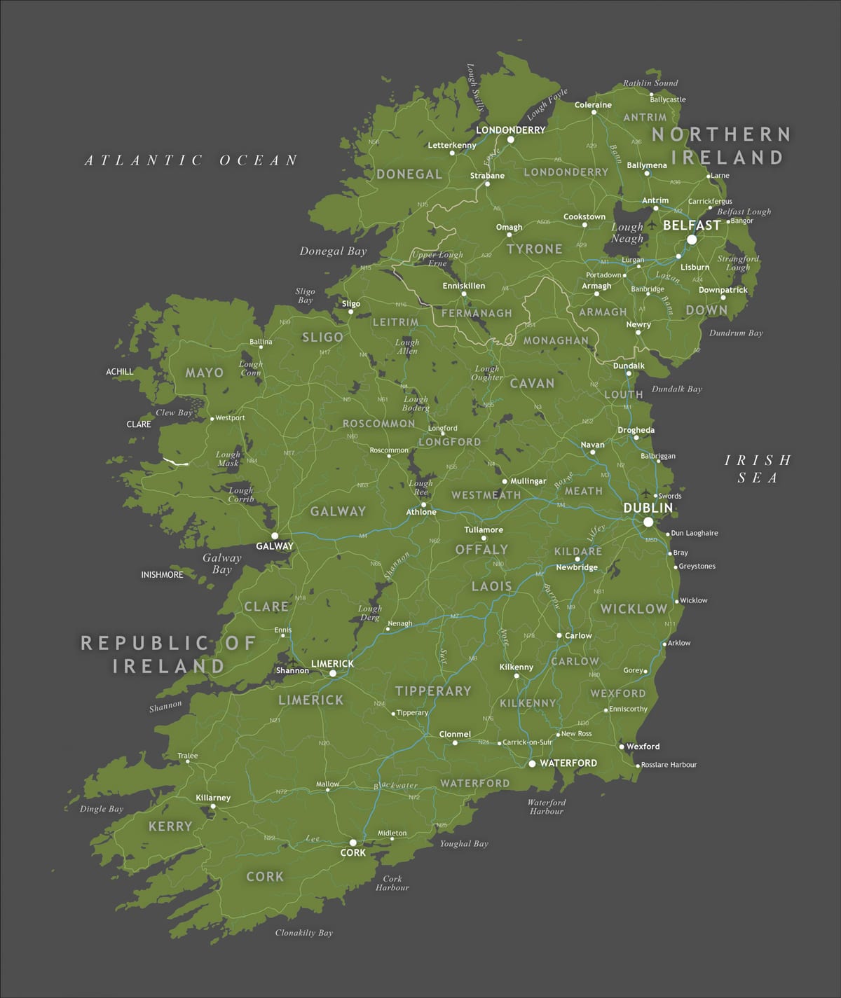 representante de irlanda mapa