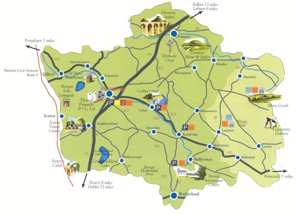 mapa de co abaixo n irlanda