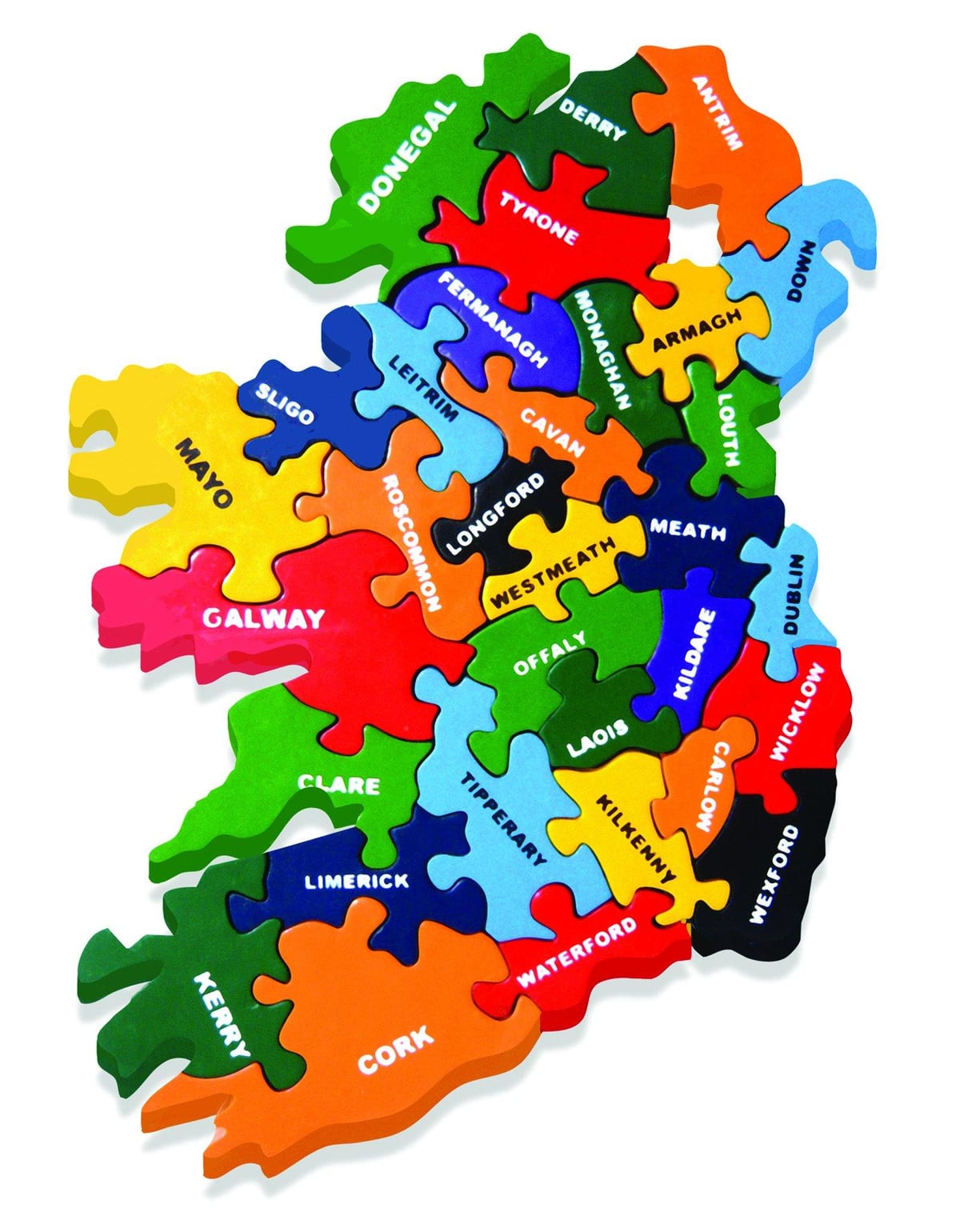 mapa de mapa de irlanda jigsaw