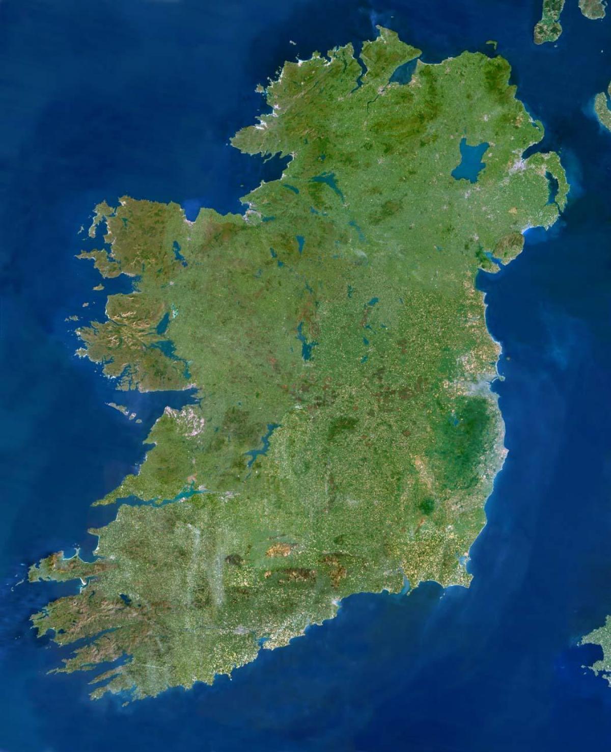 mapa de satélite mapa de irlanda