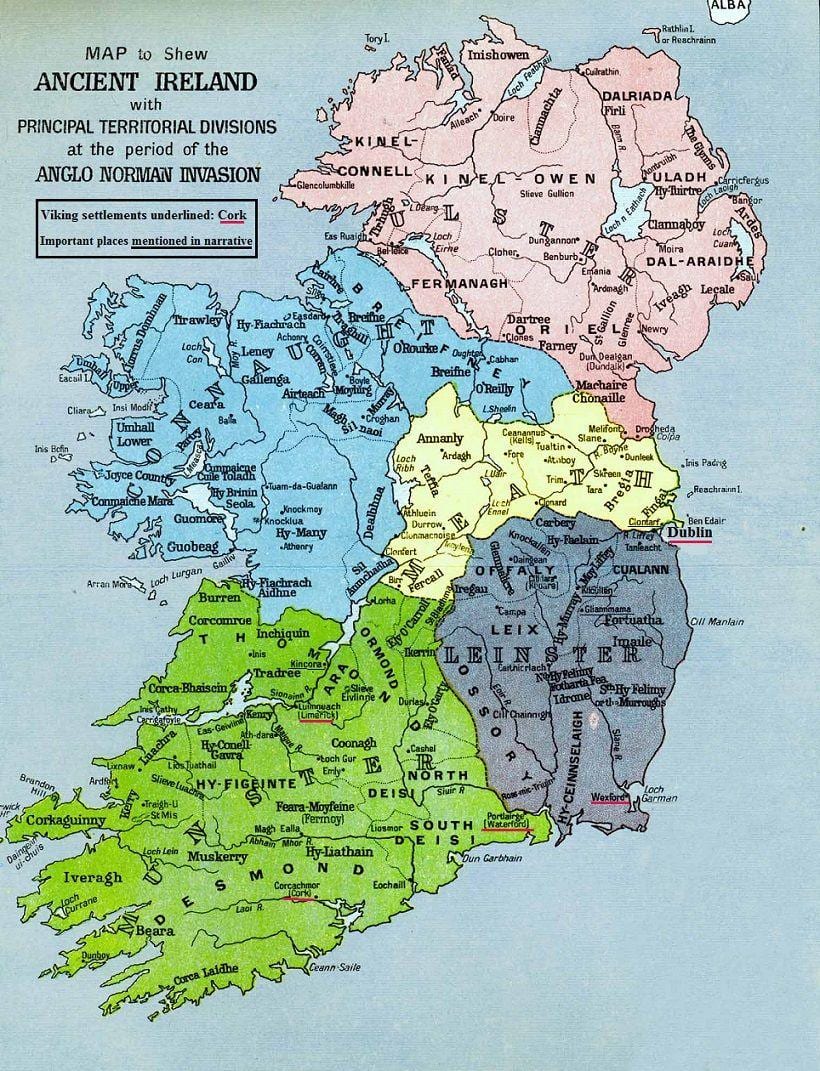 mapa de megalítica irlanda