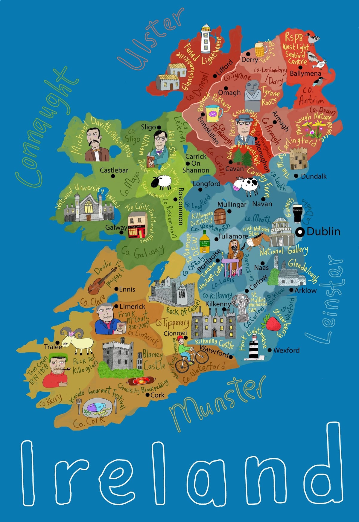 mapa de irlanda para nenos