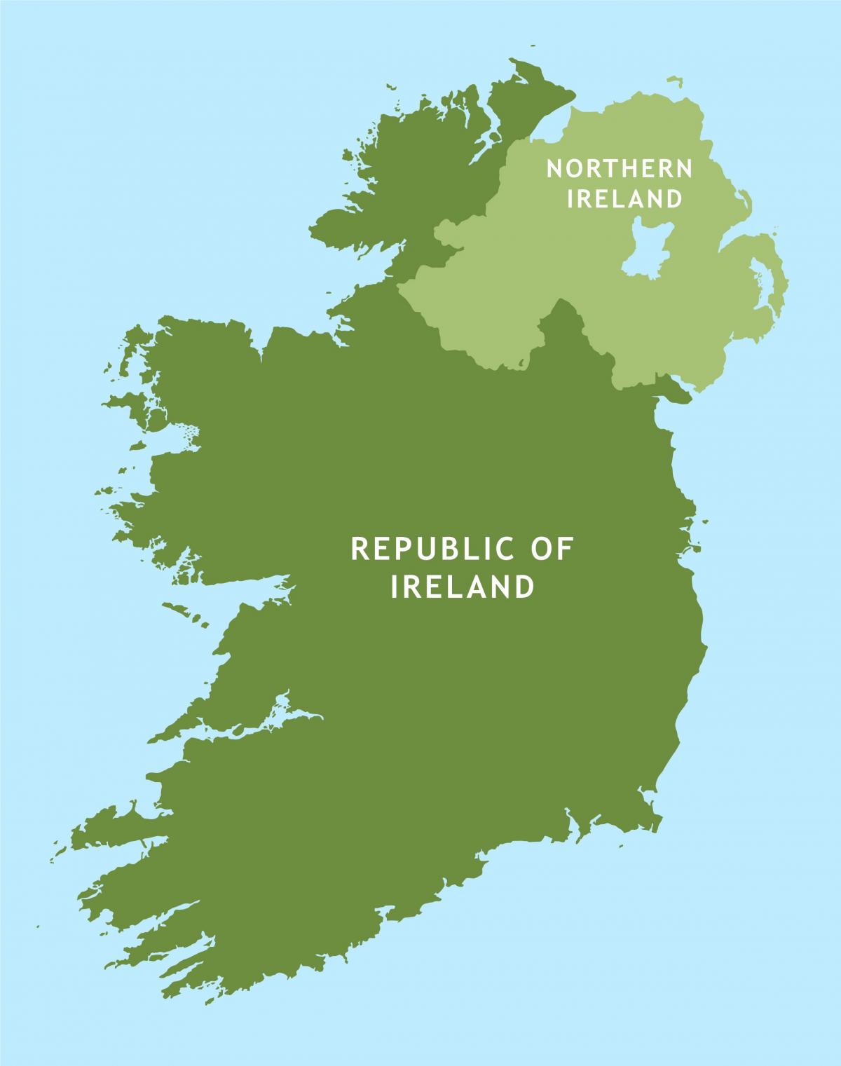 estrada mapa da república de irlanda