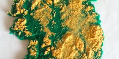 Mapa de 3d mapa de irlanda