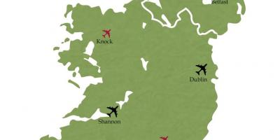 Aeroportos internacionais en irlanda mapa