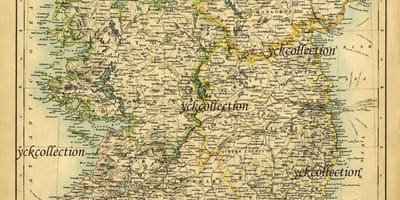 Antigo mapa de irlanda