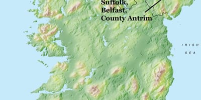 Mapa de belfast, irlanda do norte