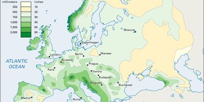 Precipitación mapa de irlanda