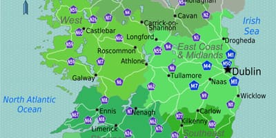 Mapa de cores mapa de irlanda
