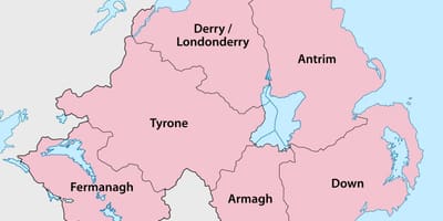 Abaixo irlanda mapa