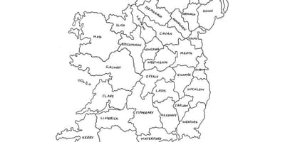 Mapa do contorno mapa de irlanda