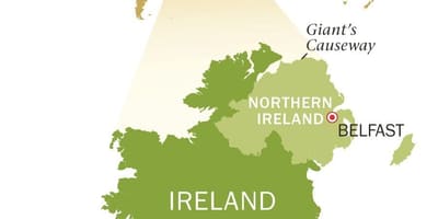 Mapa da illa esmeralda irlanda