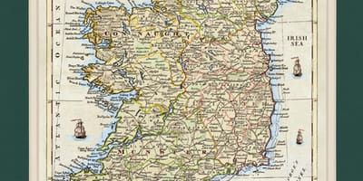 Mapa de enmarcado mapa de irlanda