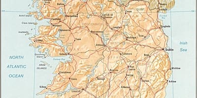 Mapa da gran mapa de irlanda para venda
