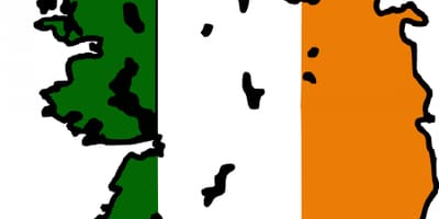 Mapa de irlanda bandeira