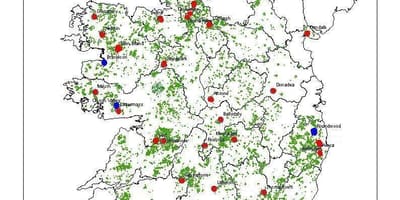 Mapa de irlanda bosques