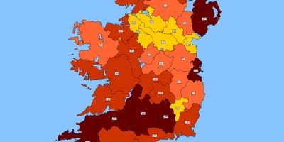Mapa de irlanda código postal