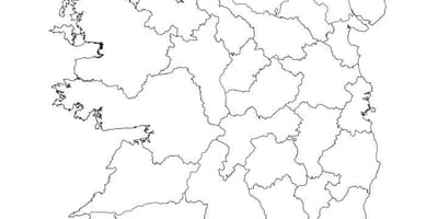 Irlanda mapa contorno