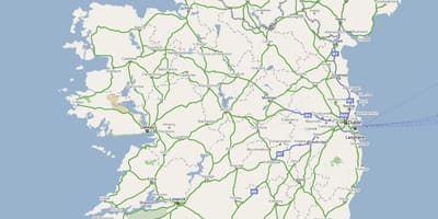 Mapa de irlanda estrada