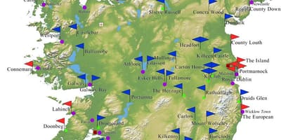 Mapa de irlanda golf