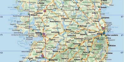 Turismo mapa de irlanda
