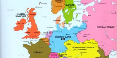Mapa de irlanda e en europa