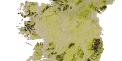 Xeográfica mapa de irlanda