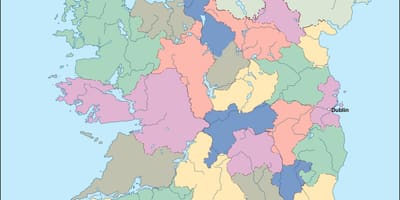 Mapa de irlanda mapa vectorial