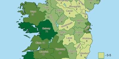 Mapa de irlanda xeografía 
