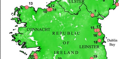 Mapa de lagos de irlanda