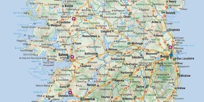 Mapa de mapa de irlanda libro