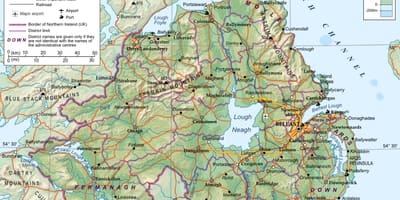 Rúa mapa de irlanda do norte