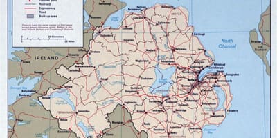 Mapa de estrada mapa de irlanda e irlanda do norte