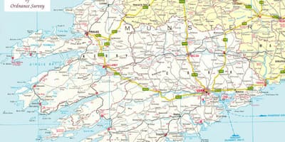 Mapa de mapa do noroeste de irlanda