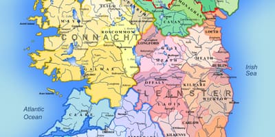 Irlanda mapa de atraccións turísticas
