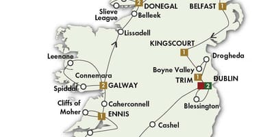Mapa de mellor guión de irlanda