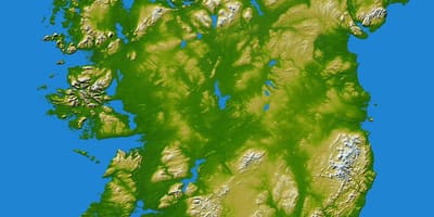 Irlanda montaña varía mapa