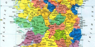 Gran parede mapa de irlanda